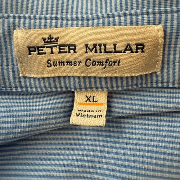 Peter Millar Men's Summer Comfort Performance Polo Shirt Blue Size XL - Picture 4 of 7
